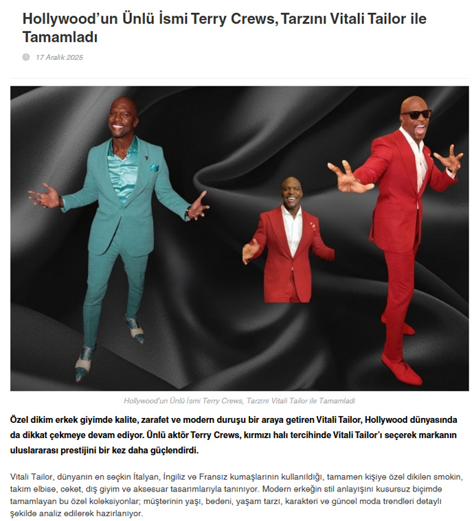 Terry Crews Tarzini Vitali Tailor Tamamladı.
